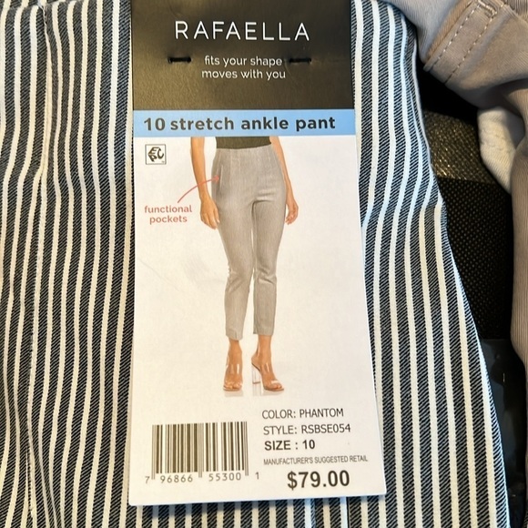 NWT Rafaella Stretch Ankle Pants Size 10 - Picture 6 of 6